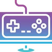 computer game online games play multimedia - gradient solid icon vector