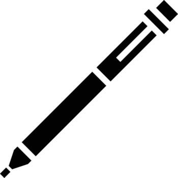 pen stationery write - solid icon vector