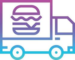 food track derivery transportation - gradient icon vector