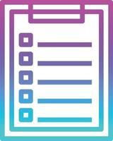 clipboard stationery report - gradient icon vector