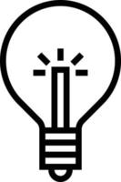 light bulb electricity construction - outline icon vector