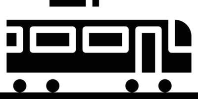 metro de transporte en tren - icono sólido vector