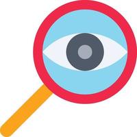 observing lens eye focus spy - flat icon vector