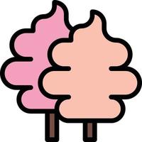 cotton candy party sweet dessert sugar - filled outline icon vector