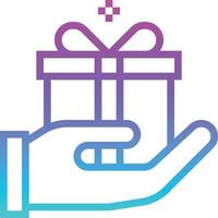 gift party present surprise birthday - gradient icon vector