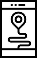 gps technology cellphone smartphone communications navigation mobile phone electronics - outline icon vector