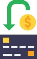 cashback credit card money refund return - flat icon vector