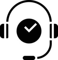 call center support operator time ecommerce - solid icon vector