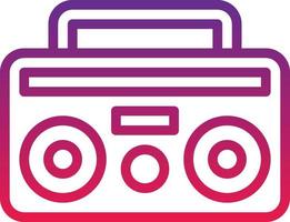 radio party music song electricity - gradient icon vector