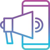 advertisement promote mobile marketing - gradient icon vector