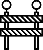 barrier tool construction - outline icon vector