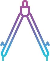 divider tool stationery - gradient icon vector