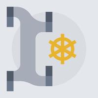 bank vault security secret - flat icon vector