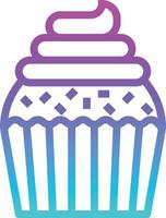 cup cake party dessert bekery birthday - gradient icon vector