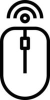 mouse wireless bluetooth device multimedia - outline icon vector