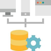 web service database platform software development - flat icon vector