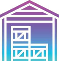 warehouse stock packaging storage ecommerce - gradient solid icon vector