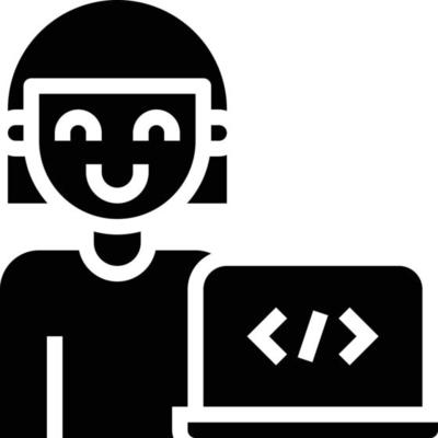 developer coding programmer software development - solid icon