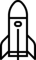 spaceship space transportation - outline icon vector