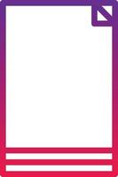 paper stationery report - gradient icon vector