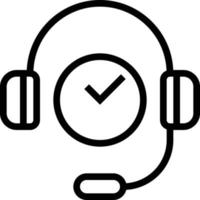 call center support operator time ecommerce - icono de contorno vector