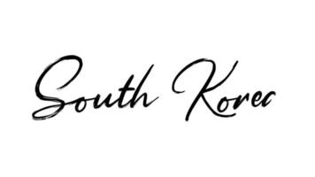 söder korea text skiss skrivning video animering 4k