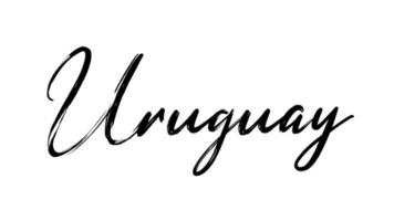 Uruguay text sketch writing video animation 4K