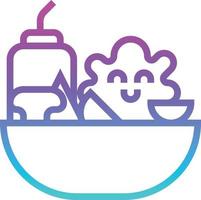 salad vegetable food healthy - gradient icon vector