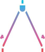 divider tool stationery - gradient solid icon vector