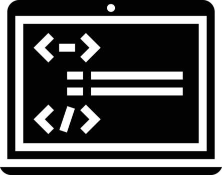 programming coding structure software development - solid icon vector