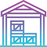 warehouse stock packaging storage ecommerce - gradient icon vector