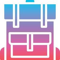 travel baggage bags backpack luggage - gradient solid icon vector