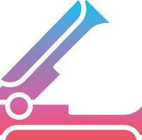 staple remover stationery tool - gradient solid icon vector
