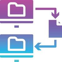 file transfer send networking multimedia - gradient solid icon vector