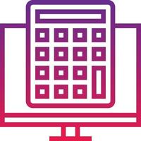 calculator computer profits merchant ecommerce - gradient icon vector