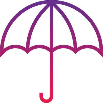 rain protection support umbrella seo and web - gradient icon vector