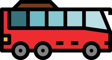 bus transportation public shutter - filled outline icon vector