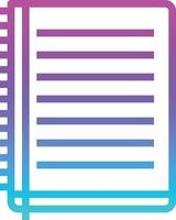 notebook stationery write - gradient icon vector