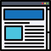 browser online website page marketing - filled outline icon vector