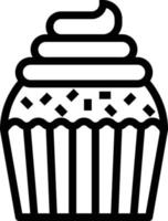 cup cake party dessert bekery birthday - outline icon vector