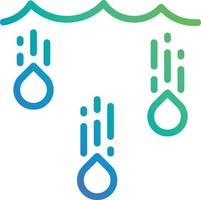 lloviendo gota de agua cayendo - icono de degradado vector