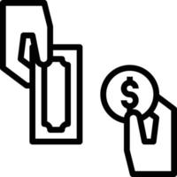 money exchange trade give - outline icon vector