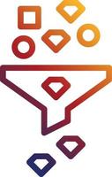 data filter diamond specific select - gradient icon vector