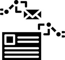 automation blog email post automatic robot - solid icon vector