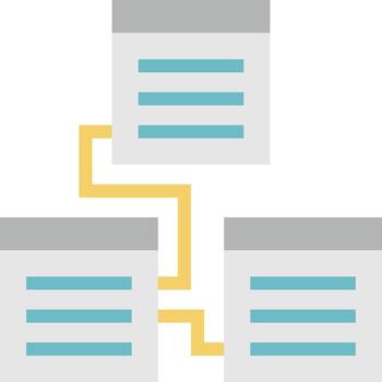 database design structure software development - flat icon vector