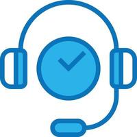 call center support operator time ecommerce - blue icon vector