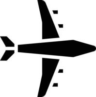 airplane transportation plane - solid icon vector