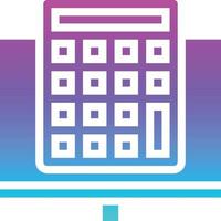 calculator computer profits merchant ecommerce - gradient solid icon vector