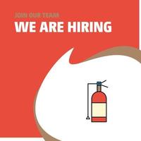 Join Our Team Busienss Company Cylinder We Are Hiring Poster Callout Design Vector background