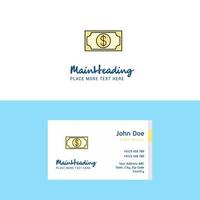 Flat Dollar Logo and Visiting Card Template Busienss Concept Logo Design vector